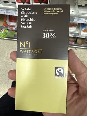 White Chocolate with pistachio nuts & Sea Salt