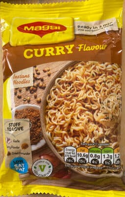 3 Minute Instant Curry Flavour Noodles