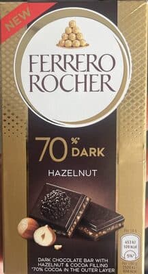 70% Cocoa Hazelnut Dark Chocolate